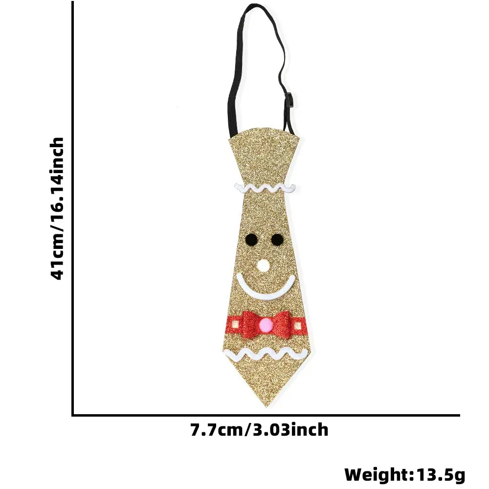Glitter Christmas Tie, Gingerbread
