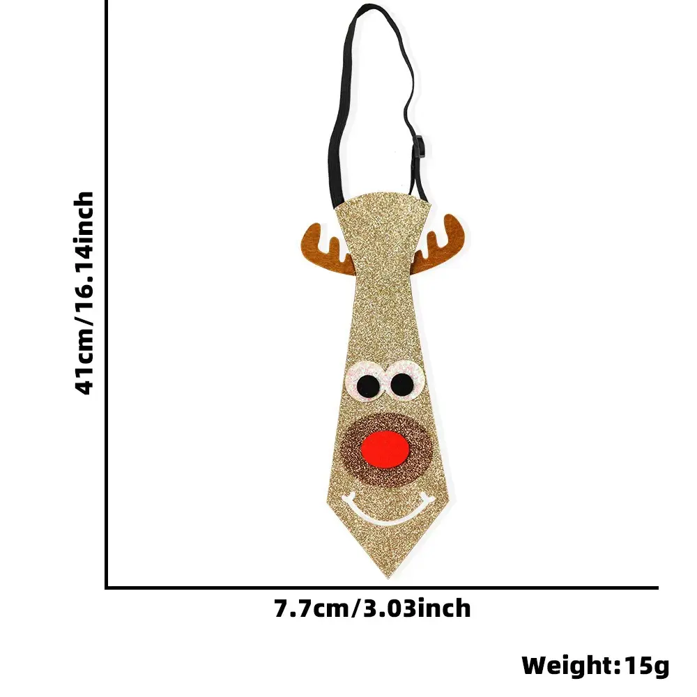 Glitter Christmas Tie, Reindeer