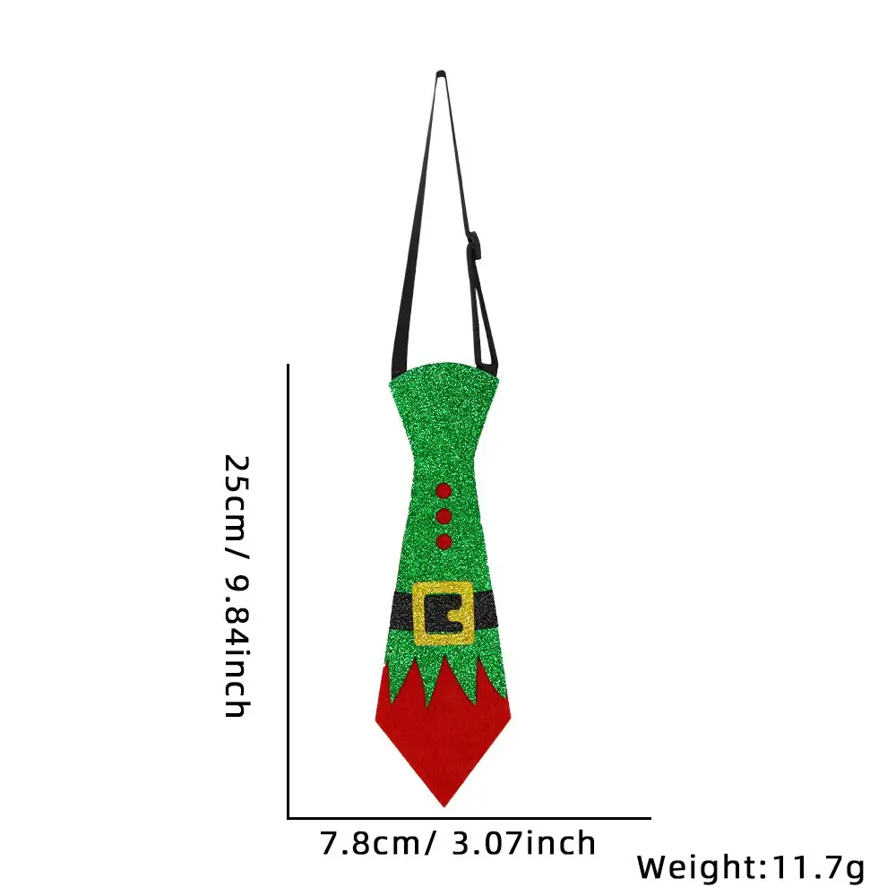 Mini Glitter Christmas Tie, Elf Suit