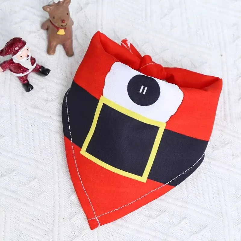 Holly Jolly Bandana for Dogs & Cats — Santa Belt, L