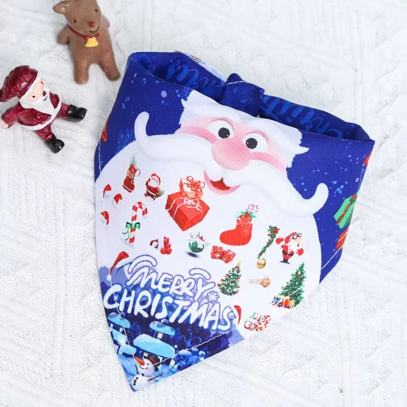 Holly Jolly Bandana, Navy Santa