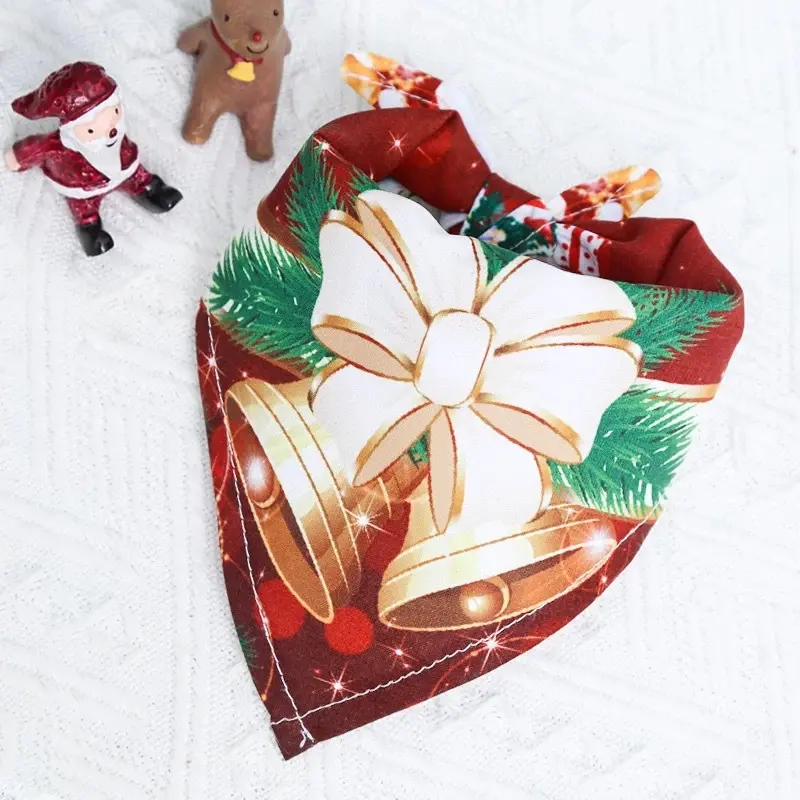 Holly Jolly Bandana for Dogs & Cats — Jingle Bell, S