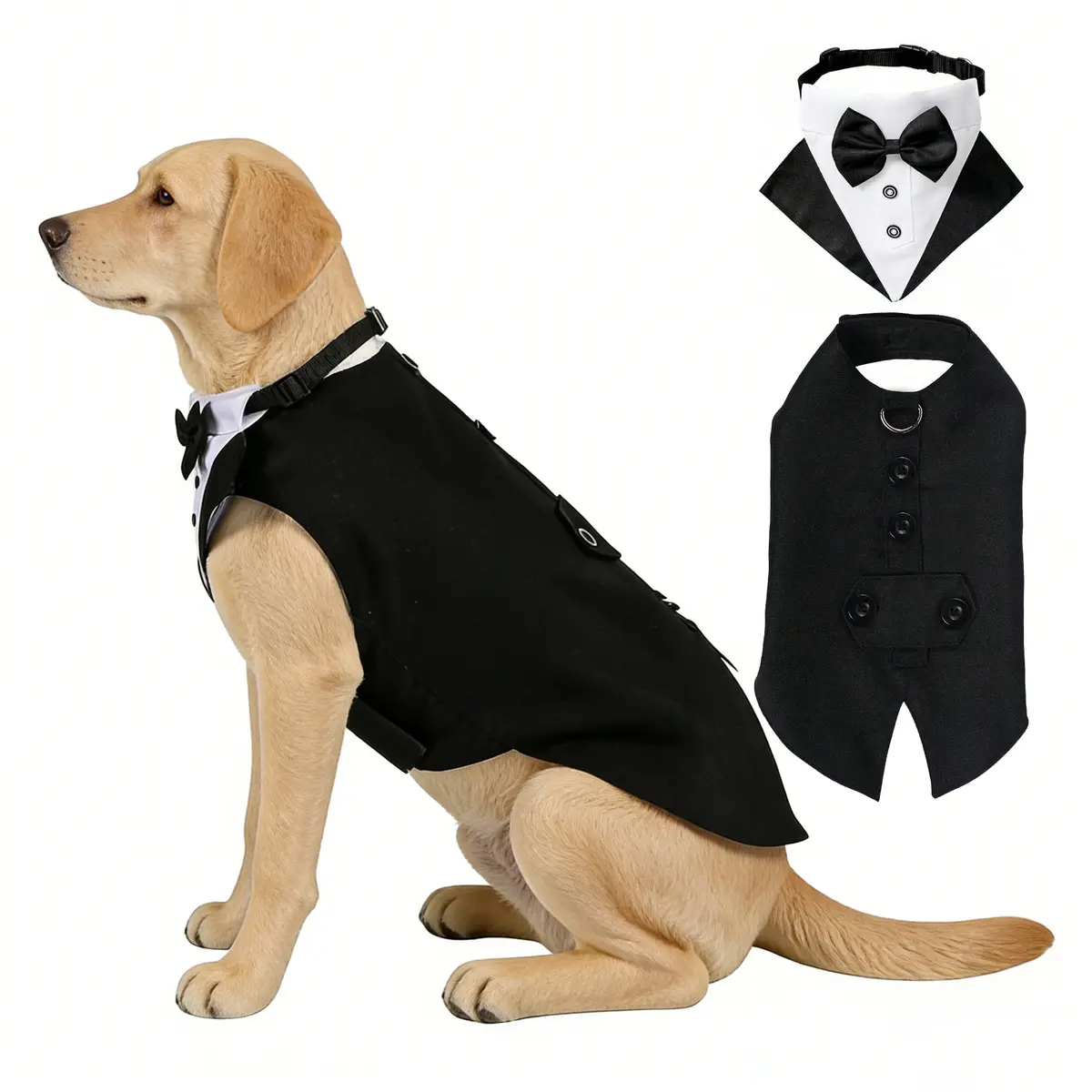 Wedding Tuxedo Vest, Black